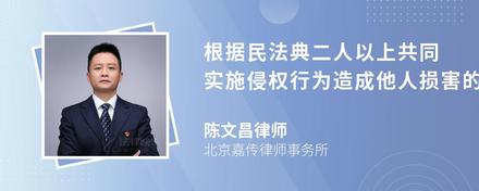 根据民法典二人以上共同实施侵权行为造成他人损害的应当承担什么