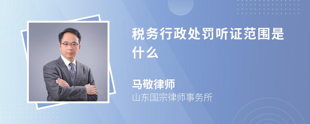 税务行政处罚听证范围是什么