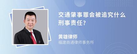 交通肇事罪会被追究什么刑事责任?