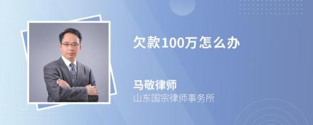 欠款100万怎么办