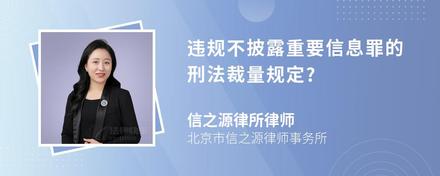 违规不披露重要信息罪的刑法裁量规定?