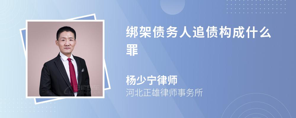 绑架债务人追债构成什么罪