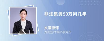 非法集资50万判几年