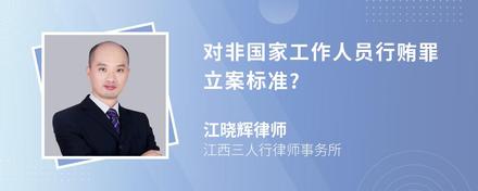 对非国家工作人员行贿罪立案标准?