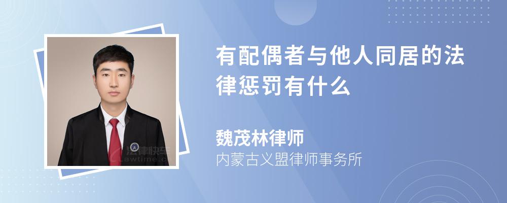 有配偶者与他人同居的法律惩罚有什么