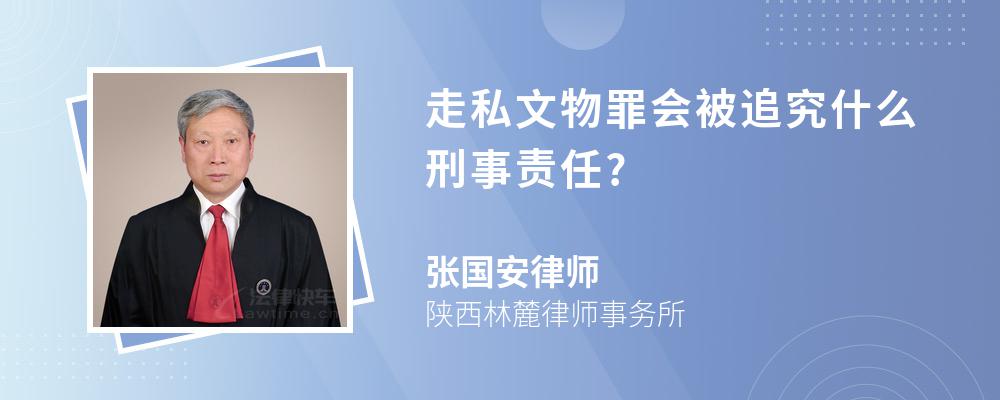 走私文物罪会被追究什么刑事责任?