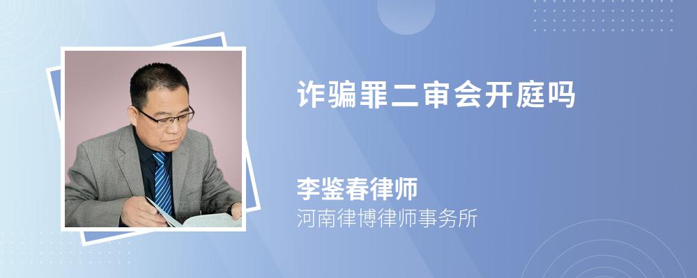 诈骗罪二审会开庭吗