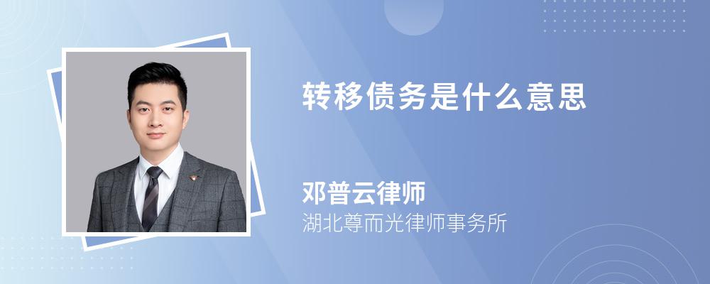 转移债务是什么意思