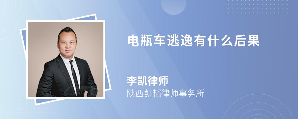 电瓶车逃逸有什么后果