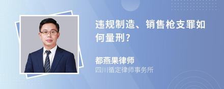 违规制造、销售枪支罪如何量刑?